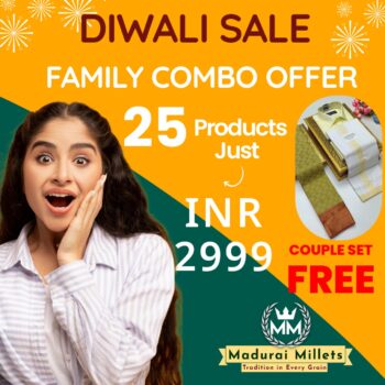 Diwali Family Combo Offer – 25 Grocery and Millet Products + Free Couple Set 🎁
